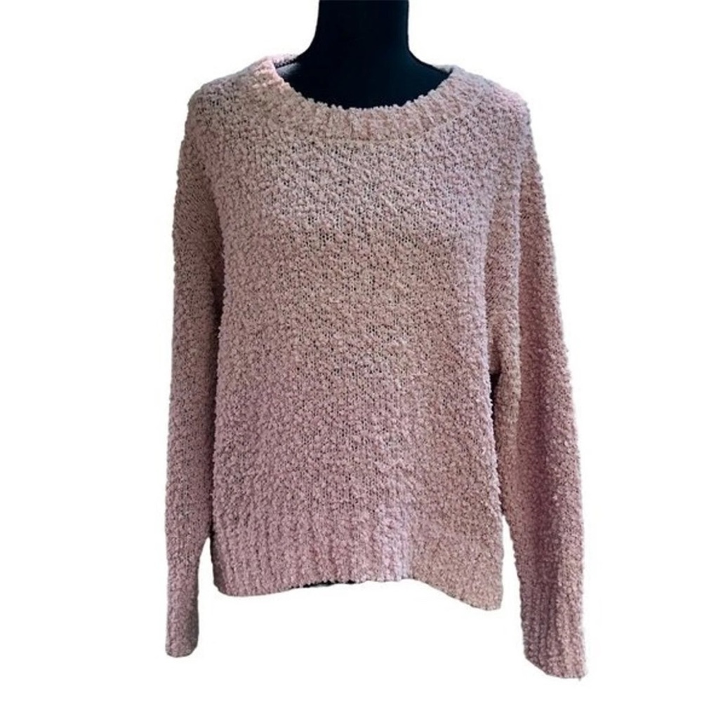 Women’s Social by Sanctuary Popcorn Sweater Medium Dusty Pink Cozy Knit